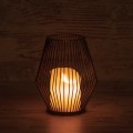 CANDLE  Διακοσμητικό Realistic Κερί με LED Εφέ Κινούμενης Φλόγας - Μπαταρίας 2 x AA (Δεν Συμπεριλαμβάνονται) & Ασύρματο Χειριστήριο IR Θερμό Λευκό 2700K Dimmable Μαύρο Φ16 x Υ18cm