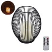 CADLE  Διακοσμητικό Realistic Κερί με LED Εφέ Κινούμενης Φλόγας - Μπαταρίας 2 x AA (Δεν Συμπεριλαμβάνονται) & Ασύρματο Χειριστήριο IR Θερμό Λευκό 2700K Dimmable Μαύρο Φ16 x Υ18cm