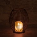 CANDLE  Διακοσμητικό Realistic Κερί με LED Εφέ Κινούμενης Φλόγας - Μπαταρίας 2 x AA (Δεν Συμπεριλαμβάνονται) & Ασύρματο Χειριστήριο IR Θερμό Λευκό 2700K Dimmable Μαύρο Φ19 x Υ24cm
