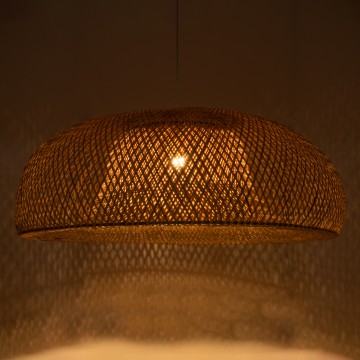 GLOBOSTAR® SAN TROPEZ  Boho Κρεμαστό Φωτιστικό Οροφής με Ντουί 1 x E27 AC 220-240V IP20 - Μπεζ - Μ100 x Π100 x Y35cm