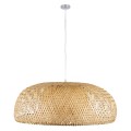 GLOBOSTAR® SAN TROPEZ  Boho Κρεμαστό Φωτιστικό Οροφής με Ντουί 1 x E27 AC 220-240V IP20 - Μπεζ - Μ100 x Π100 x Y35cm