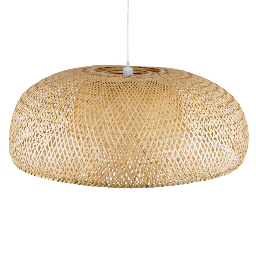 GLOBOSTAR® SAN TROPEZ  Boho Κρεμαστό Φωτιστικό Οροφής με Ντουί 1 x E27 AC 220-240V IP20 - Μπεζ - Μ100 x Π100 x Y35cm