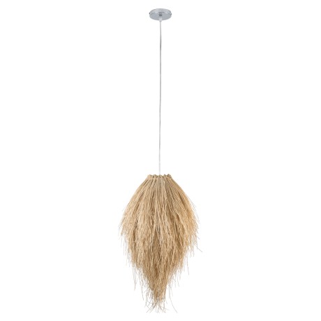 GLOBOSTAR® ARCHIPELAGO  Boho Κρεμαστό Φωτιστικό Οροφής με Ντουί 1 x E27 AC 220-240V IP20 - Μπεζ - Μ30 x Π30 x Υ63cm
