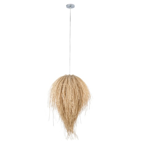GLOBOSTAR® ARCHIPELAGO  Boho Κρεμαστό Φωτιστικό Οροφής με Ντουί 1 x E27 AC 220-240V IP20 - Μπεζ - Μ40 x Π40 x Υ63cm