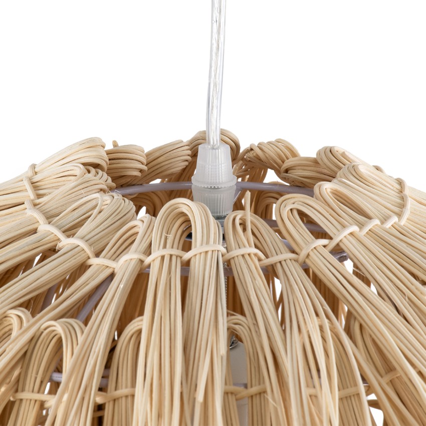 GLOBOSTAR® ARCHIPELAGO  Boho Κρεμαστό Φωτιστικό Οροφής με Ντουί 1 x E27 AC 220-240V IP20 - Μπεζ - Μ40 x Π40 x Υ63cm