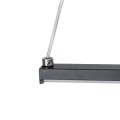 GLOBOSTAR® ROME  Μοντέρνο Κρεμαστό Φωτιστικό Οροφής LED 24W 2640lm 200° AC 220-240V IP20 Ρυθμιζόμενο Λευκό CCT με On/Off 2700K/4500K/6000K - Lumileds SMD Chip - Μαύρο Ματ - Μ65.5 x Π4 x Υ33cm