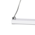 GLOBOSTAR® ROME  Μοντέρνο Κρεμαστό Φωτιστικό Οροφής LED 24W 2640lm 200° AC 220-240V IP20 Ρυθμιζόμενο Λευκό CCT με On/Off 2700K/4500K/6000K - Lumileds SMD Chip - Λευκό Ματ - Μ65.5 x Π4 x Υ33cm