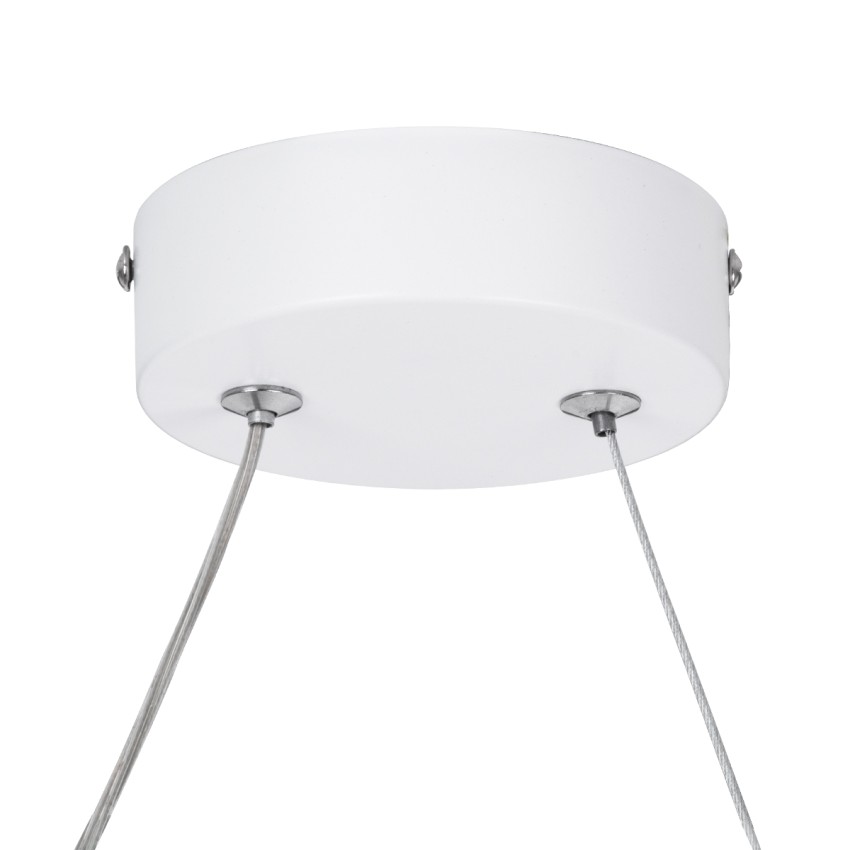 GLOBOSTAR® ROME  Μοντέρνο Κρεμαστό Φωτιστικό Οροφής LED 24W 2640lm 200° AC 220-240V IP20 Ρυθμιζόμενο Λευκό CCT με On/Off 2700K/4500K/6000K - Lumileds SMD Chip - Λευκό Ματ - Μ65.5 x Π4 x Υ33cm