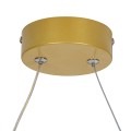 GLOBOSTAR® ROME  Μοντέρνο Κρεμαστό Φωτιστικό Οροφής LED 24W 2640lm 200° AC 220-240V IP20 Ρυθμιζόμενο Λευκό CCT με On/Off 2700K/4500K/6000K - Lumileds SMD Chip - Χρυσό Βούρτσας - Μ65.5 x Π4 x Υ33cm