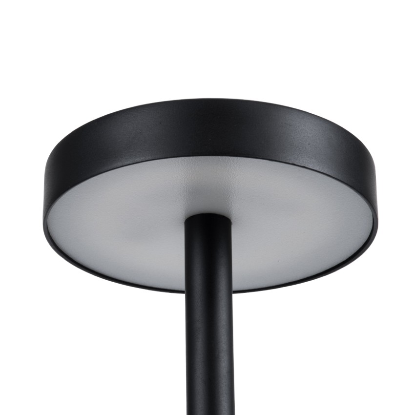 JOJO  Μοντέρνο Επιτραπέζιο Φωτιστικό Πορτατίφ LED 1.5W 105lm 120° DC 5V Επαναφορτιζόμενο με Μπαταρία Li-ion 1800mAh - Διακόπτη Αφής με 3 Εναλλαγές Φωτισμού CCT Θερμό - Φυσικό - Ψυχρό 1500K - 4500K - 6000K Dimmable - D8 x H34cm - Μαύρο