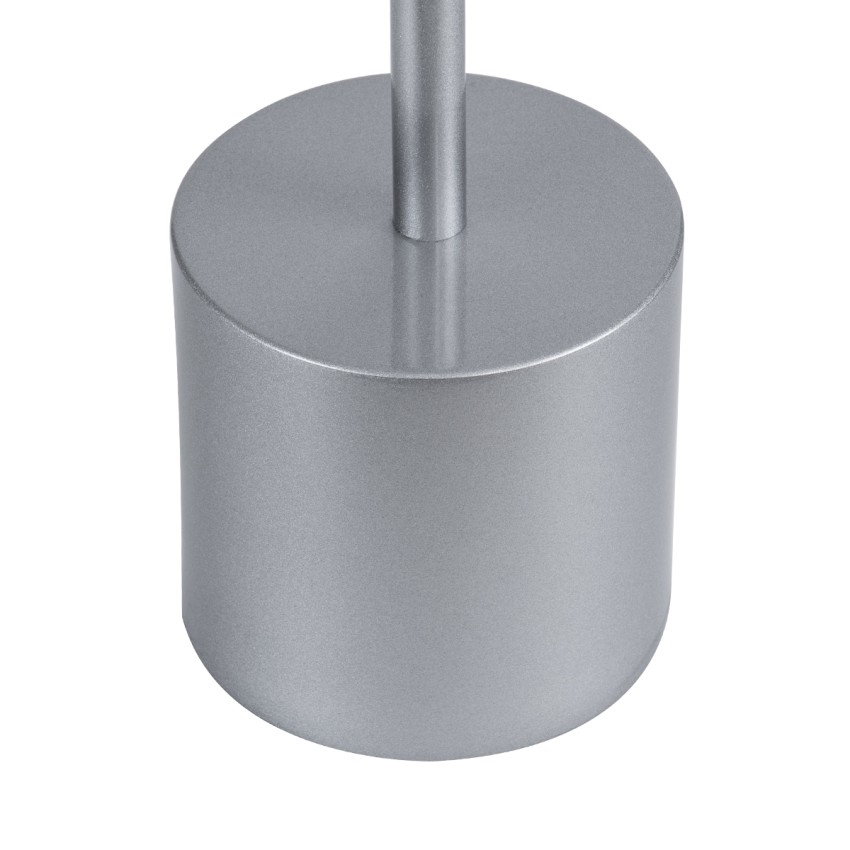 JOJO  Μοντέρνο Επιτραπέζιο Φωτιστικό Πορτατίφ LED 1.5W 105lm 120° DC 5V Επαναφορτιζόμενο με Μπαταρία Li-ion 1800mAh - Διακόπτη Αφής με 3 Εναλλαγές Φωτισμού CCT Θερμό - Φυσικό - Ψυχρό 1500K - 4500K - 6000K Dimmable - D8 x H34cm - Ασημί