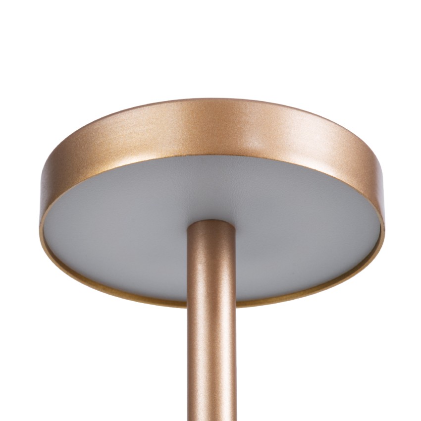 JOJO  Μοντέρνο Επιτραπέζιο Φωτιστικό Πορτατίφ LED 1.5W 105lm 120° DC 5V Επαναφορτιζόμενο με Μπαταρία Li-ion 1800mAh - Διακόπτη Αφής με 3 Εναλλαγές Φωτισμού CCT Θερμό - Φυσικό - Ψυχρό 1500K - 4500K - 6000K Dimmable - D8 x H34cm - Χάλκινο