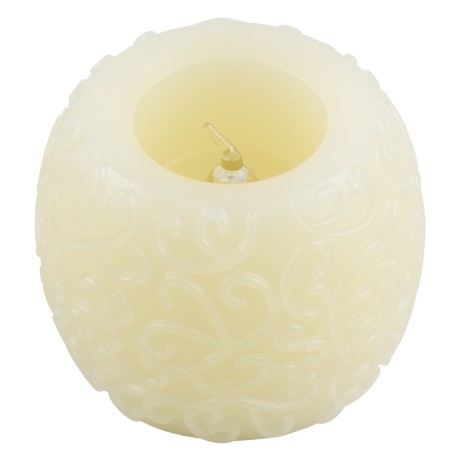 CANDLE  Διακοσμητικό Realistic Κερί με LED Εφέ Κινούμενης Φλόγας - Μπαταρίας 3 x LR1130 Θερμό Λευκό 2700K Μπεζ D6 x H5cm