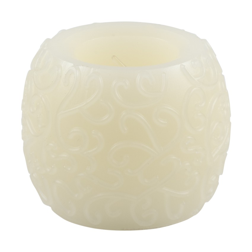 CANDLE  Διακοσμητικό Realistic Κερί με LED Εφέ Κινούμενης Φλόγας - Μπαταρίας 3 x LR1130 Θερμό Λευκό 2700K Μπεζ D6 x H5cm