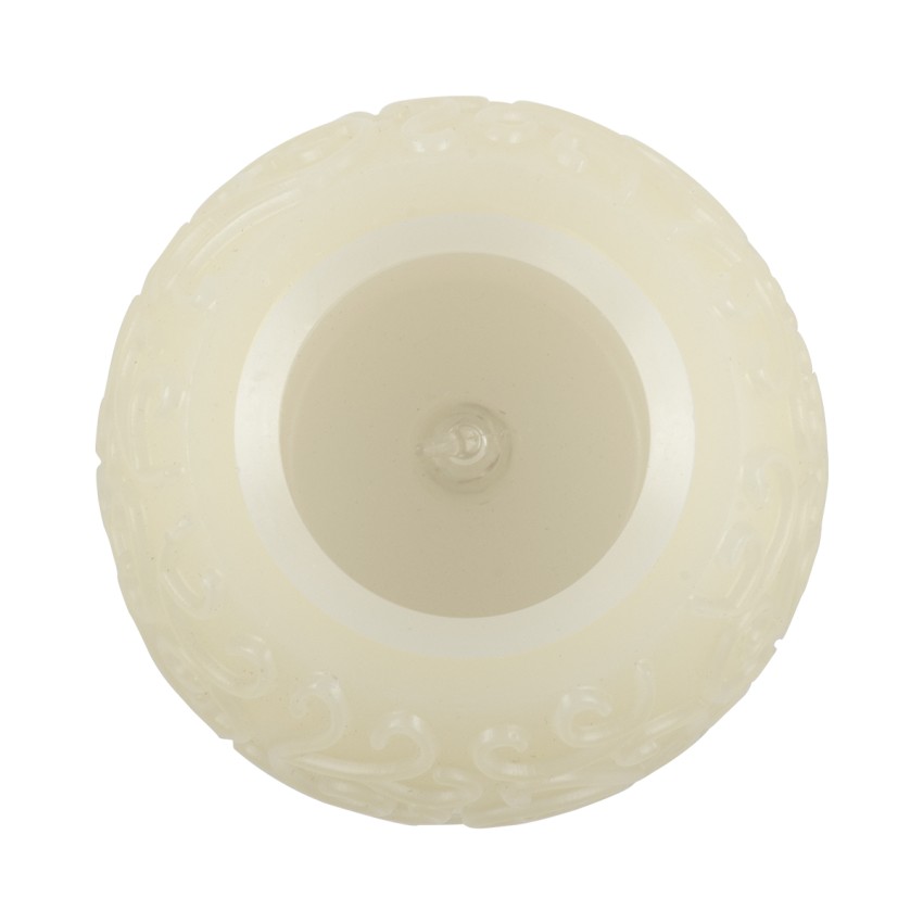 CANDLE  Διακοσμητικό Realistic Κερί με LED Εφέ Κινούμενης Φλόγας - Μπαταρίας 3 x LR1130 Θερμό Λευκό 2700K Μπεζ D6 x H5cm