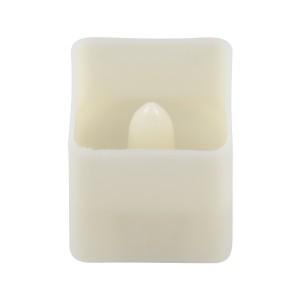 CANDLE  ΣΕΤ 12 x Διακοσμητικά Realistic Κεράκια με LED Εφέ Κινούμενης Φλόγας - Μπαταρίας 12 x CR2032 Θερμό Λευκό 2700K Μπεζ L3.5 x W3.5 x H3.5cm