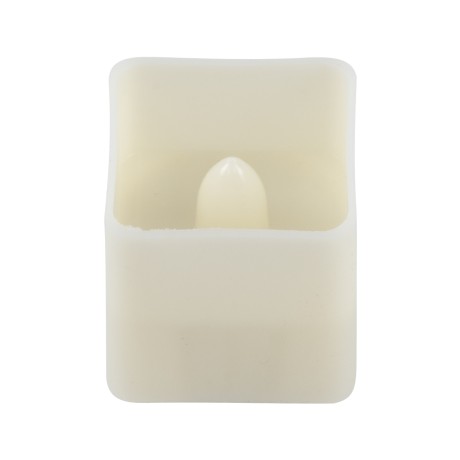 CANDLE  ΣΕΤ 12 x Διακοσμητικά Realistic Κεράκια με LED Εφέ Κινούμενης Φλόγας - Μπαταρίας 12 x CR2032 Θερμό Λευκό 2700K Μπεζ L3.5 x W3.5 x H3.5cm