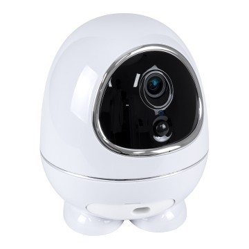 Rechargeable Table Camera WiFi HD 1080P 3MP 350° 5200mAh Two Way Audio & Motion Detection - Επαναφορτιζόμενη Επιτραπέζια Κάμερα WiFi HD 1080P 350° 5200mAh Διπλή Κατέυθυνση Ομιλίας με Ανιχνευτή Κίνησης - Λευκό