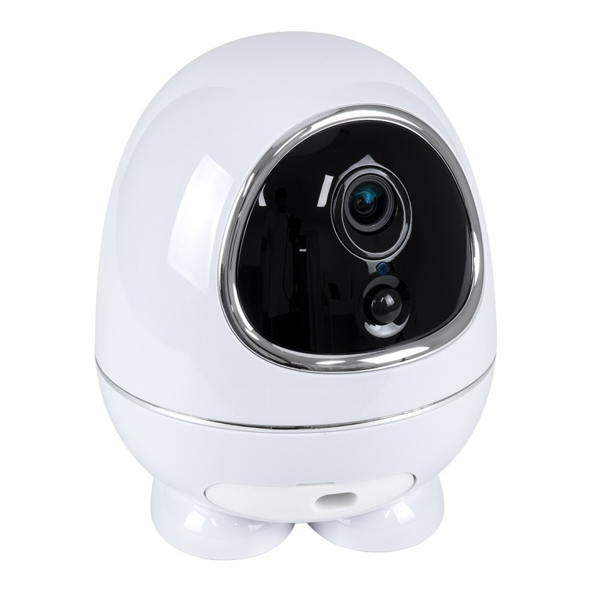 Rechargeable Table Camera WiFi HD 1080P 3MP 350° 5200mAh Two Way Audio & Motion Detection - Επαναφορτιζόμενη Επιτραπέζια Κάμερα WiFi HD 1080P 350° 5200mAh Διπλή Κατέυθυνση Ομιλίας με Ανιχνευτή Κίνησης - Λευκό