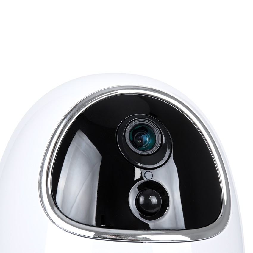 Rechargeable Table Camera WiFi HD 1080P 3MP 350° 5200mAh Two Way Audio & Motion Detection - Επαναφορτιζόμενη Επιτραπέζια Κάμερα WiFi HD 1080P 350° 5200mAh Διπλή Κατέυθυνση Ομιλίας με Ανιχνευτή Κίνησης - Λευκό