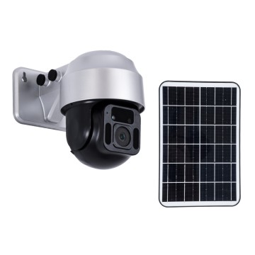 Αυτόνομη Ηλιακή Camera 1080P 2MP WiFi 150° Μπαταρία 3200mAh Φωτοβολταϊκό Πάνελ Διπλή Κατέυθυνση Ομιλίας Αδιάβροχη IP66 Ψυχρό Λευκό 6000K - Ασημί