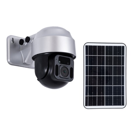 Αυτόνομη Ηλιακή Camera 1080P 2MP WiFi 150° Μπαταρία 3200mAh Φωτοβολταϊκό Πάνελ Διπλή Κατέυθυνση Ομιλίας Αδιάβροχη IP66 Ψυχρό Λευκό 6000K - Ασημί