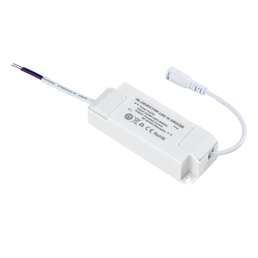 GLOBOSTAR® EROS-DRIVER 61222 Ανταλλακτικό Τροφοδοτικό/Μετασχηματιστής SELV 9-21W AC 220-240V σε Constant Current DC 36-54V/300mA±5% PF0.95 IP20 - Μ11 x Π4.3 x Υ2.5cm