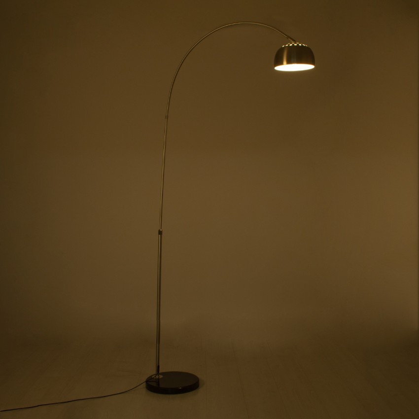 PRAGUE  Μοντέρνο Επιδαπέδιο Φωτιστικό Μονόφωτο 1 x E27 IP20 Χρυσό Μέταλλο με Μαύρο Μάρμαρο - Μ90 x Π29.5 x Υ180cm