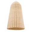 FAROL  Boho Κρεμαστό Φωτιστικό Καμπάνα Μονόφωτο 1 x E27 IP20 Μπεζ Ξύλο - Μ60 x Π60 x Y100cm