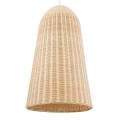 FAROL  Boho Κρεμαστό Φωτιστικό Καμπάνα Μονόφωτο 1 x E27 IP20 Μπεζ Ξύλο - Μ60 x Π60 x Y100cm