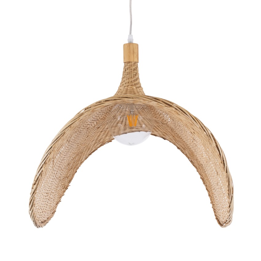 GLOBOSTAR® CUBA  Boho Κρεμαστό Φωτιστικό Οροφής με Ντουί 1 x E27 AC 220-240V IP20 - Μπεζ - Μ80 x Π80 x Υ49cm