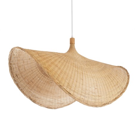 GLOBOSTAR® CUBA  Boho Κρεμαστό Φωτιστικό Οροφής με Ντουί 1 x E27 AC 220-240V IP20 - Μπεζ - Μ100 x Π100 x Υ55cm