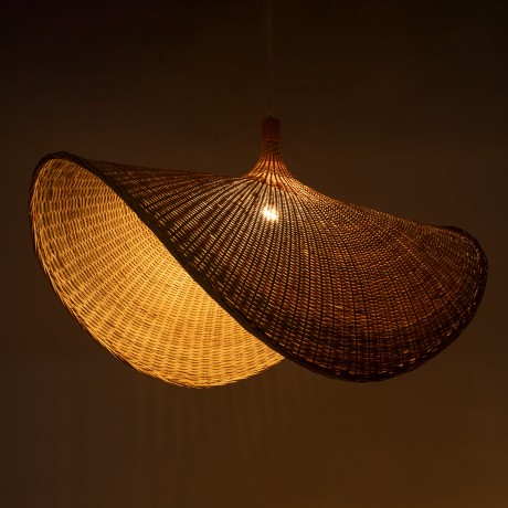 GLOBOSTAR® CUBA  Boho Κρεμαστό Φωτιστικό Οροφής με Ντουί 1 x E27 AC 220-240V IP20 - Μπεζ - Μ100 x Π100 x Υ55cm