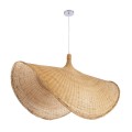 GLOBOSTAR® CUBA  Boho Κρεμαστό Φωτιστικό Οροφής με Ντουί 1 x E27 AC 220-240V IP20 - Μπεζ - Μ100 x Π100 x Υ55cm