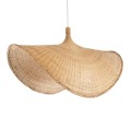 GLOBOSTAR® CUBA  Boho Κρεμαστό Φωτιστικό Οροφής με Ντουί 1 x E27 AC 220-240V IP20 - Μπεζ - Μ100 x Π100 x Υ55cm