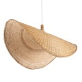 GLOBOSTAR® CUBA  Boho Κρεμαστό Φωτιστικό Οροφής με Ντουί 1 x E27 AC 220-240V IP20 - Μπεζ - Μ100 x Π100 x Υ55cm