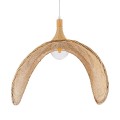GLOBOSTAR® CUBA  Boho Κρεμαστό Φωτιστικό Οροφής με Ντουί 1 x E27 AC 220-240V IP20 - Μπεζ - Μ100 x Π100 x Υ55cm