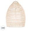 MALIBU  Boho Κρεμαστό Φωτιστικό Καμπάνα Μονόφωτο 1 x E27 IP20 Μπεζ Ξύλο - Μ57 x Π57 x Υ75cm