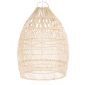 MALIBU  Boho Κρεμαστό Φωτιστικό Καμπάνα Μονόφωτο 1 x E27 IP20 Μπεζ Ξύλο - Μ57 x Π57 x Υ75cm