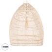 MALIBU  Boho Κρεμαστό Φωτιστικό Καμπάνα Μονόφωτο 1 x E27 IP20 Μπεζ Ξύλο - Μ76 x Π76 x Υ100cm