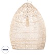 MALIBU  Boho Κρεμαστό Φωτιστικό Καμπάνα Μονόφωτο 1 x E27 IP20 Μπεζ Ξύλο - Μ95 x Π95 x Υ125cm