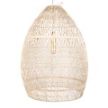 MALIBU  Boho Κρεμαστό Φωτιστικό Καμπάνα Μονόφωτο 1 x E27 IP20 Μπεζ Ξύλο - Μ95 x Π95 x Υ125cm
