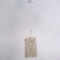 CONGO  Boho Κρεμαστό Φωτιστικό Μακραμέ Μονόφωτο 1 x E27 IP20 Μπεζ Ύφασμα - Μ30 x Π30 x Υ50cm