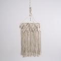CONGO  Boho Κρεμαστό Φωτιστικό Μακραμέ Μονόφωτο 1 x E27 IP20 Μπεζ Ύφασμα - Μ30 x Π30 x Υ50cm