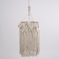 CONGO  Boho Κρεμαστό Φωτιστικό Μακραμέ Μονόφωτο 1 x E27 IP20 Μπεζ Ύφασμα - Μ30 x Π30 x Υ50cm
