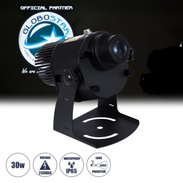 PROJECTOR  LED Προτζέκτορας Διαφημιστικού Λογότυπου  Official Partner Εξωτερικού Χώρου - 30W AC 220-240V IP65 - Μ22 x Π18.5 x Υ22cm
