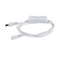GLOBOSTAR® STRIPDC  Ταχυσύνδεσμος DC Jack 5.5x2.1mm Θηλυκός σε Αρσενικό με Διακόπτη On/Off IP20 - Λευκό - Μ185 x Π1.9 x Υ1.5cm
