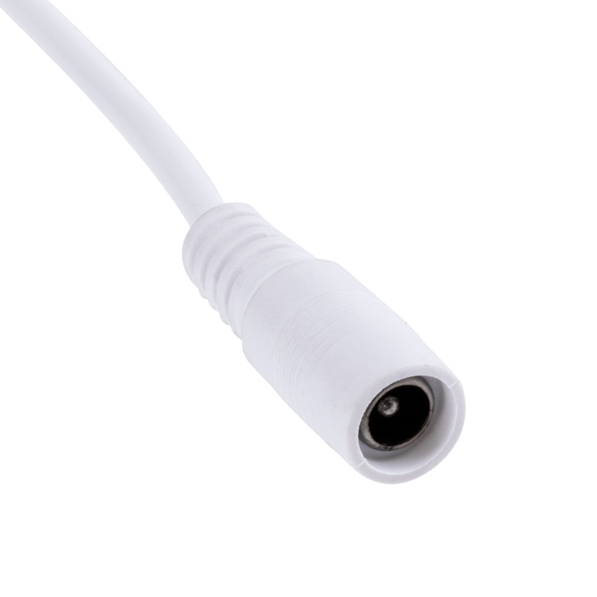 GLOBOSTAR® STRIPDC  Ταχυσύνδεσμος DC Jack 5.5x2.1mm Θηλυκός σε Αρσενικό με Διακόπτη On/Off IP20 - Λευκό - Μ185 x Π1.9 x Υ1.5cm