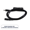 Καλώδιο Διακόπτης ON/OFF DC 12-24V 180cm από Jack Male 2.1x5.5mm σε Female 2.1x5.5mm Μαύρο L185 x W1.9 x H1.5cm