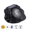 GLOBOSTAR® ROCHLIGHT  Διακοσμητικό Φωτιστικό Κήπου LED 1W 50lm 120° DC 5V με Φωτοβολταϊκό Panel 5V 0.1W & Επαναφορτιζόμενη Μπαταρία Li-ion 3.2V 600mAh Αδιάβροχο IP65 Θερμό Λευκό 2700K - Μ14 x Π13 x Υ11cm